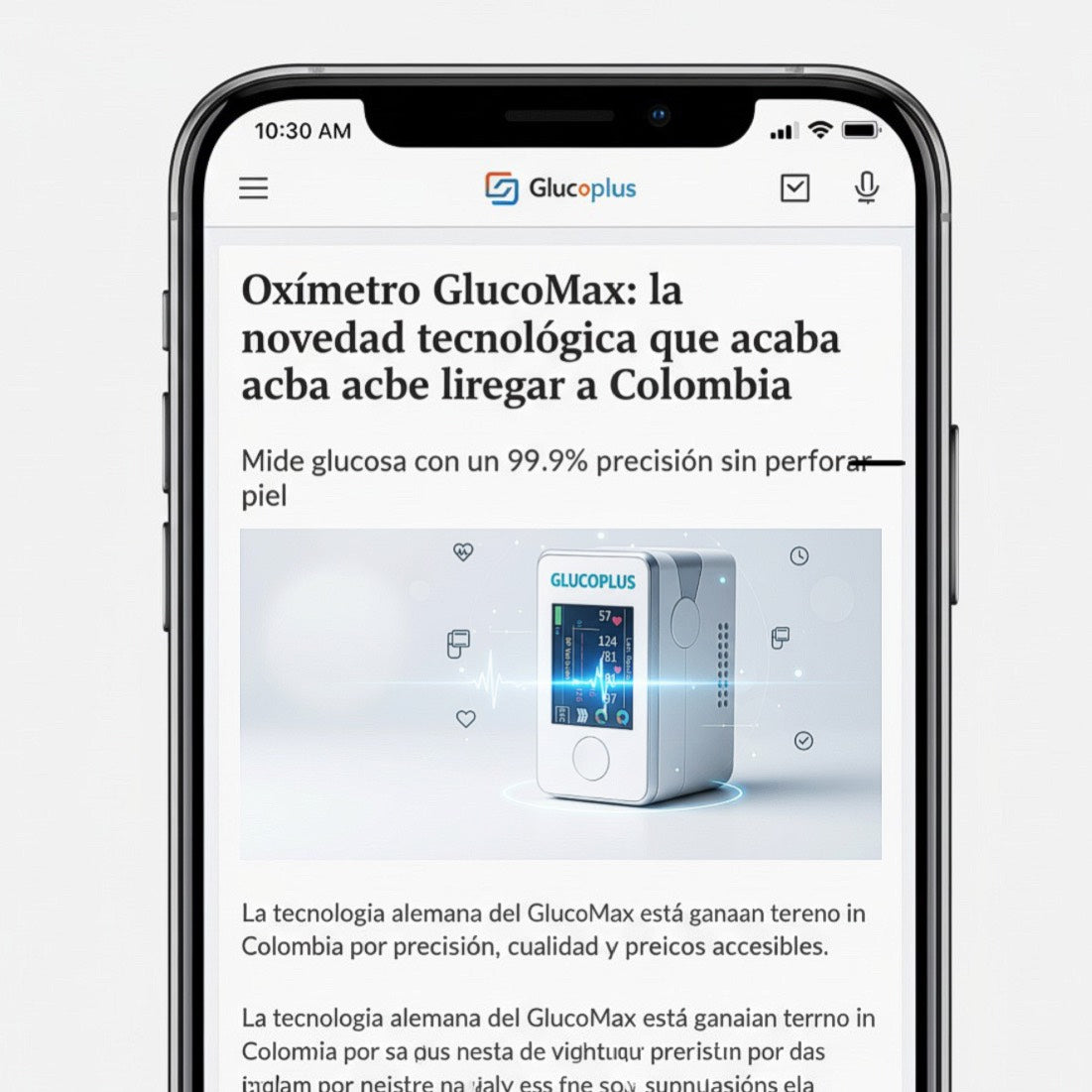 Black Friday – Medidor Inteligente GLUCOPLUS 3 en 1 (Glucosa, Pulso, Presión) -70% descuento + envío gratis