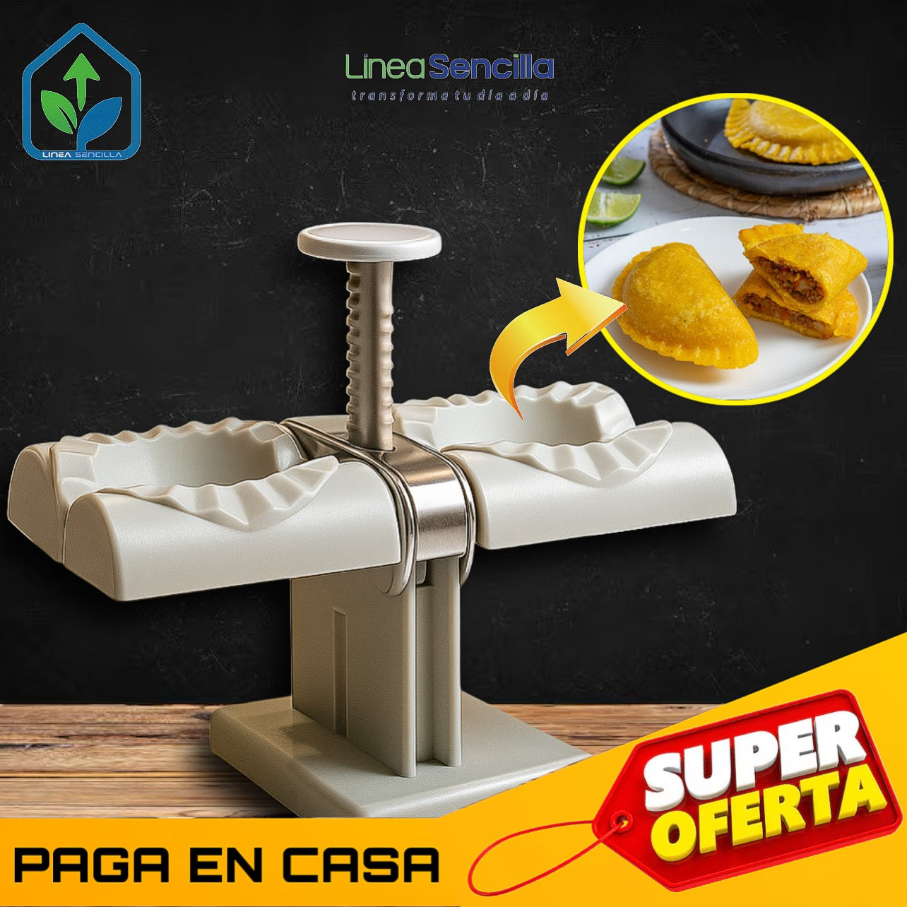 Máquina Manual para Empanadas - ¡Dobla, Sella y Listo en Segundos!™