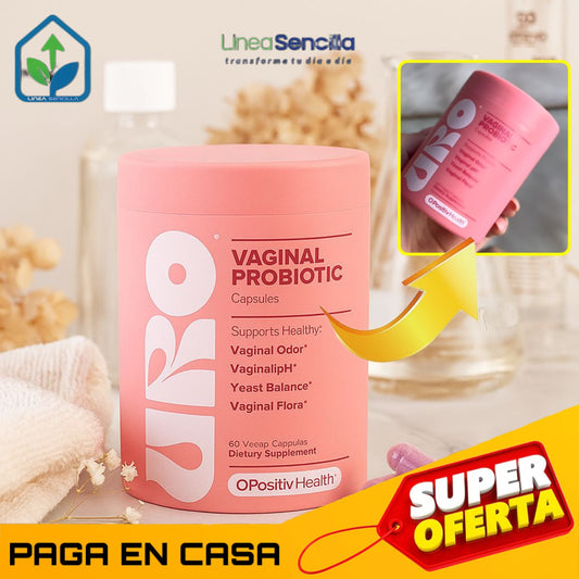 URO Vaginal Probiotic 60 caps • Synbiotic, pH & flora balance, vegano