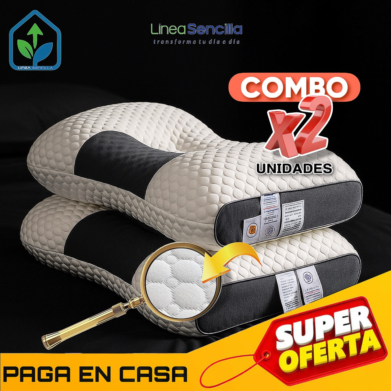 Combo X2 Almohadas 3D Ortopedicas