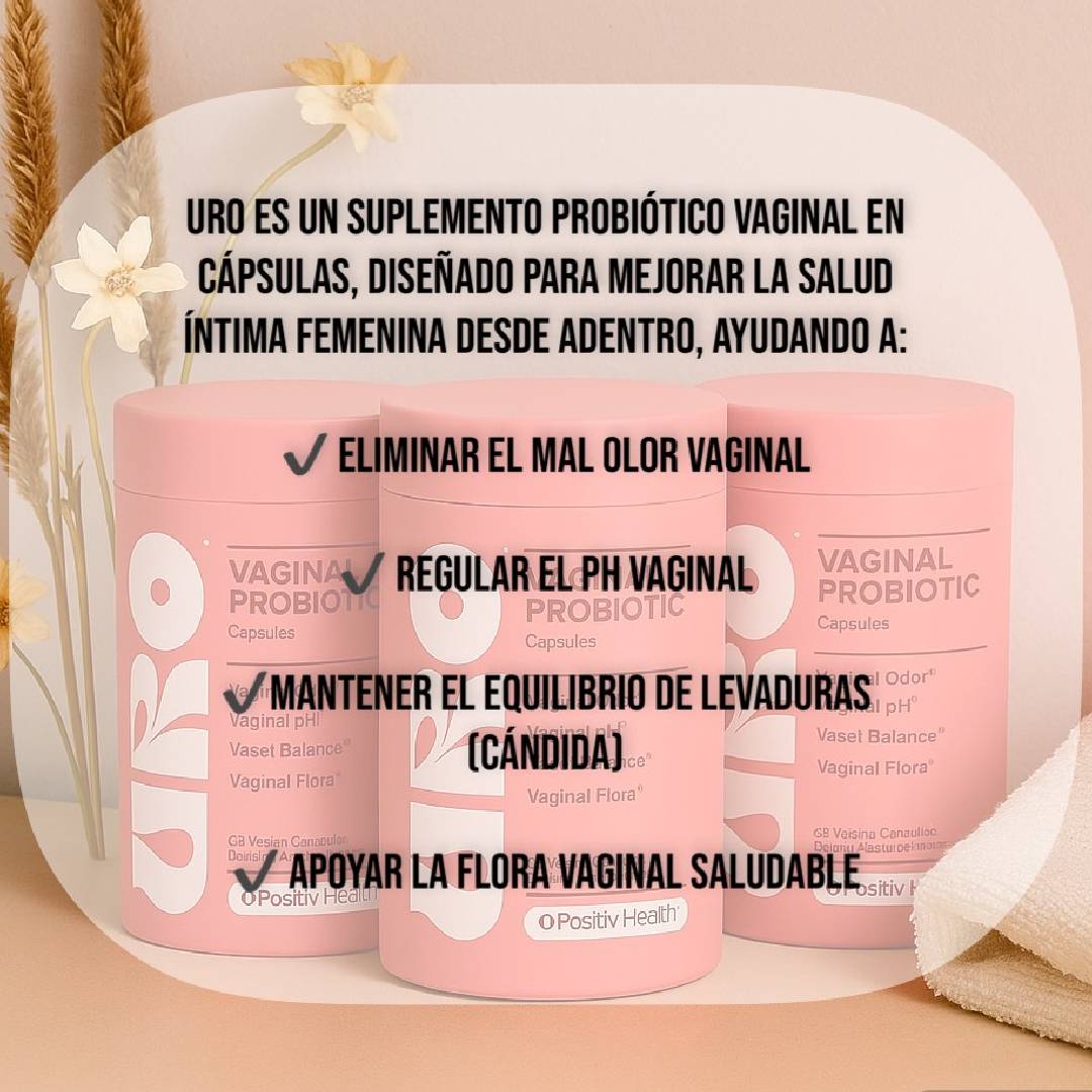 URO Vaginal Probiotic 60 caps • Synbiotic, pH & flora balance, vegano